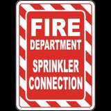 Fire Department Sprinkler Connection Sign